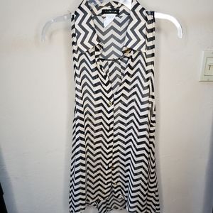 Button up Cheveron Blouse